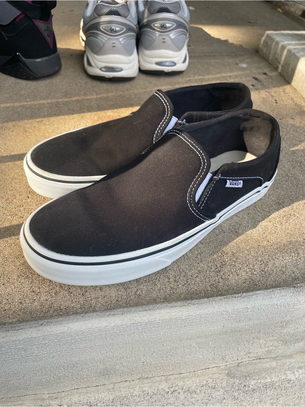 Vans Black & White Classic Slip-On Canvas Men’s Shoes